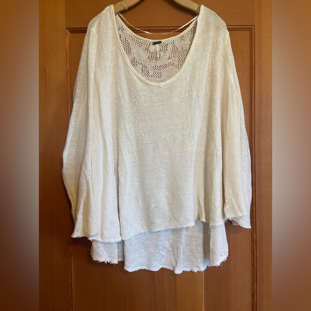 Free People Oversized Linen Knit Top - Picture 8 of 14